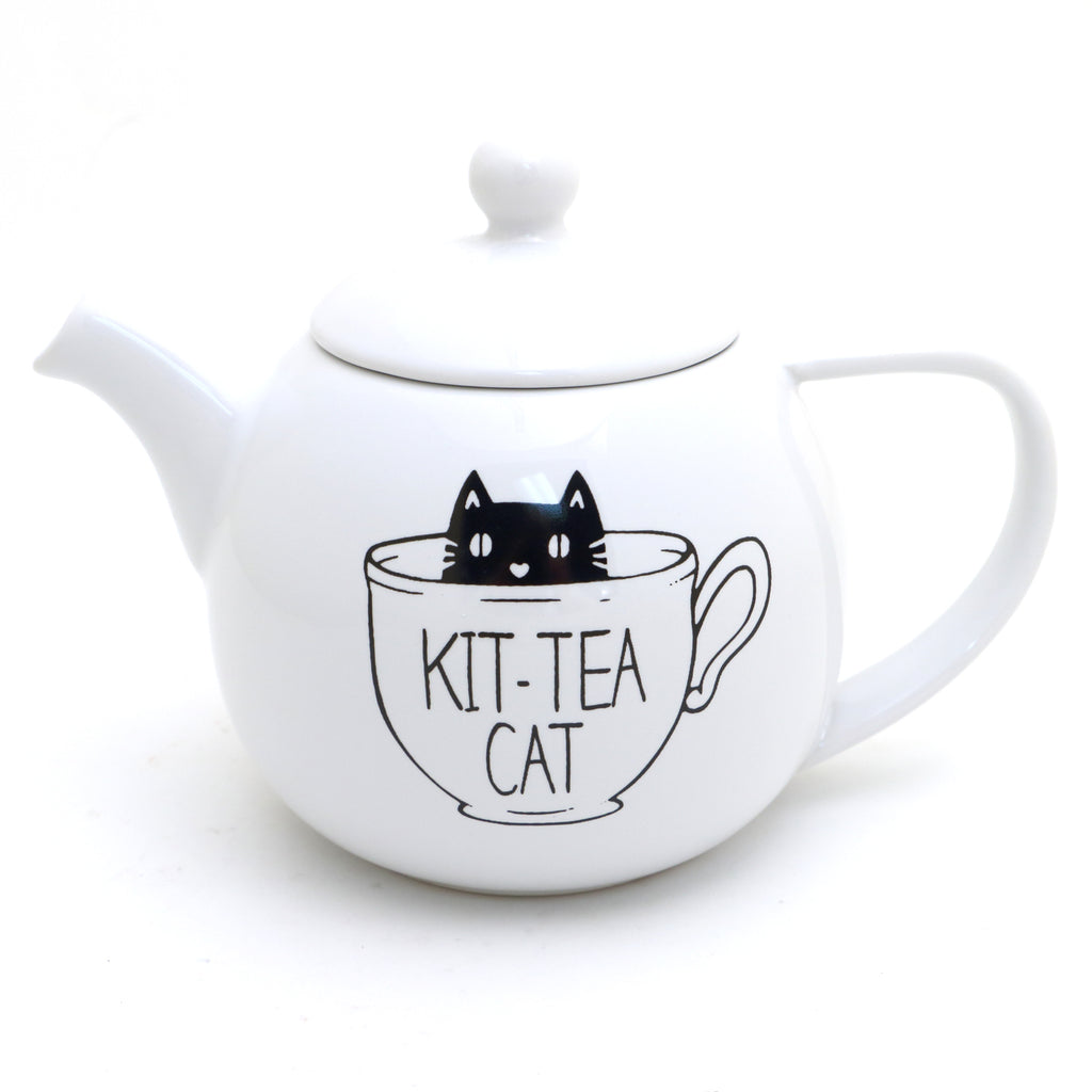 Cat teapot, Kit-tea-cat, small teapot for cat lover