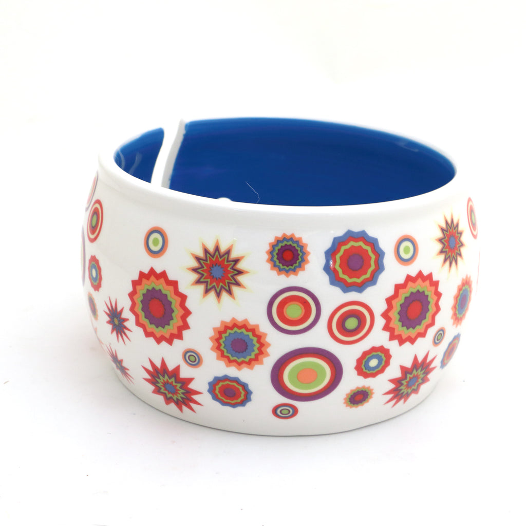 Ceramic yarn bowl, contemporary Pop, multicolored, LIMITED EDITION