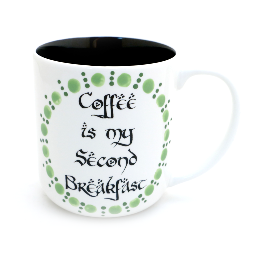 Coffee is my Second Breakfast Lord of the Rings Hobbit Movie Mug