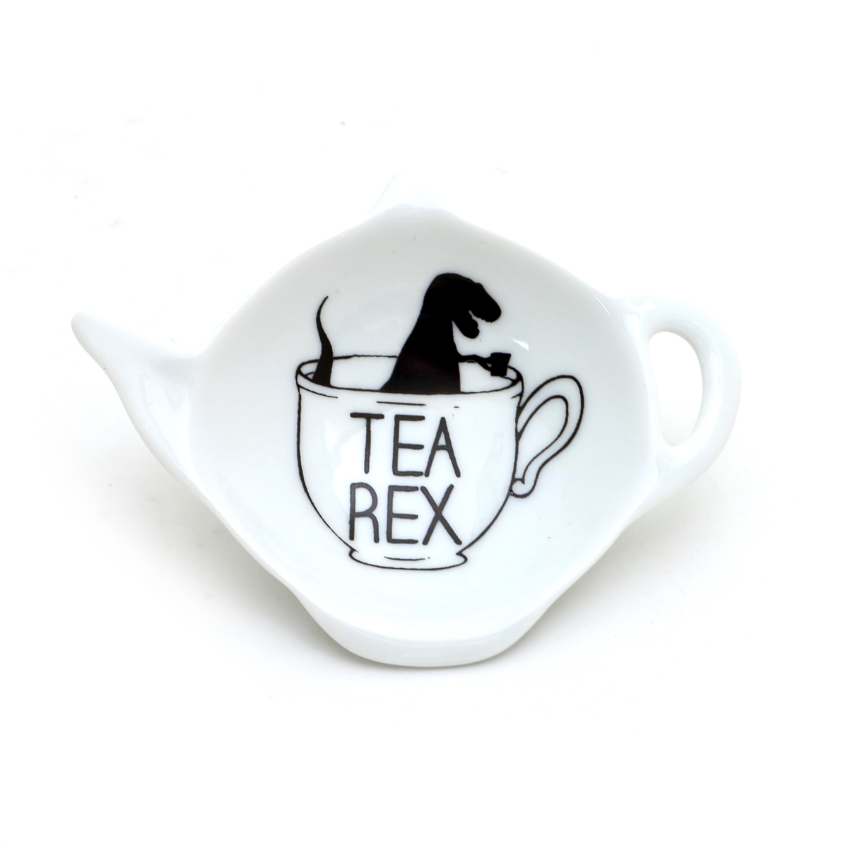 Tea Mug with Tea Bag Holder - Black