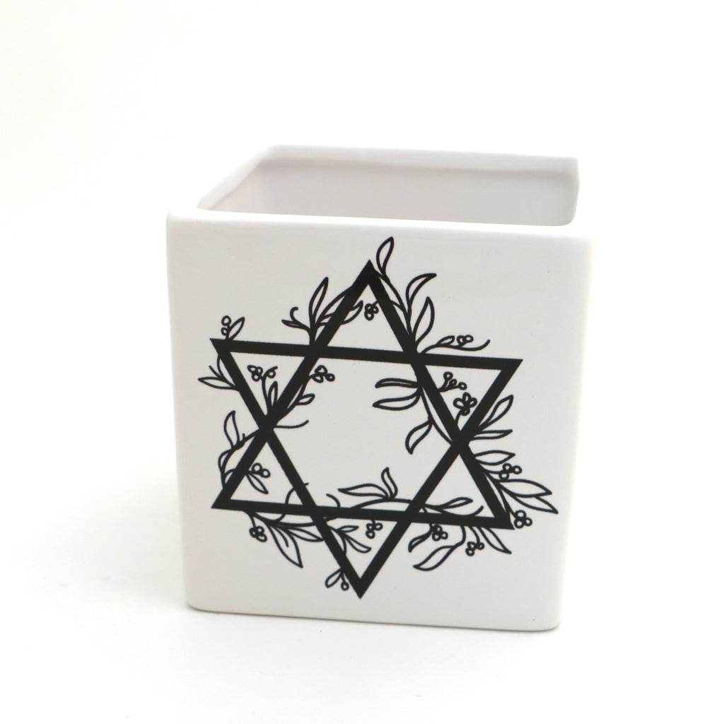 Star of David planter, fillable container, Judaica, Jewish gift