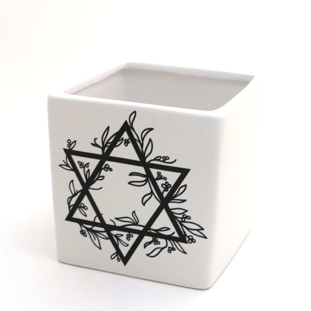 Star of David planter, fillable container, Judaica, Jewish gift