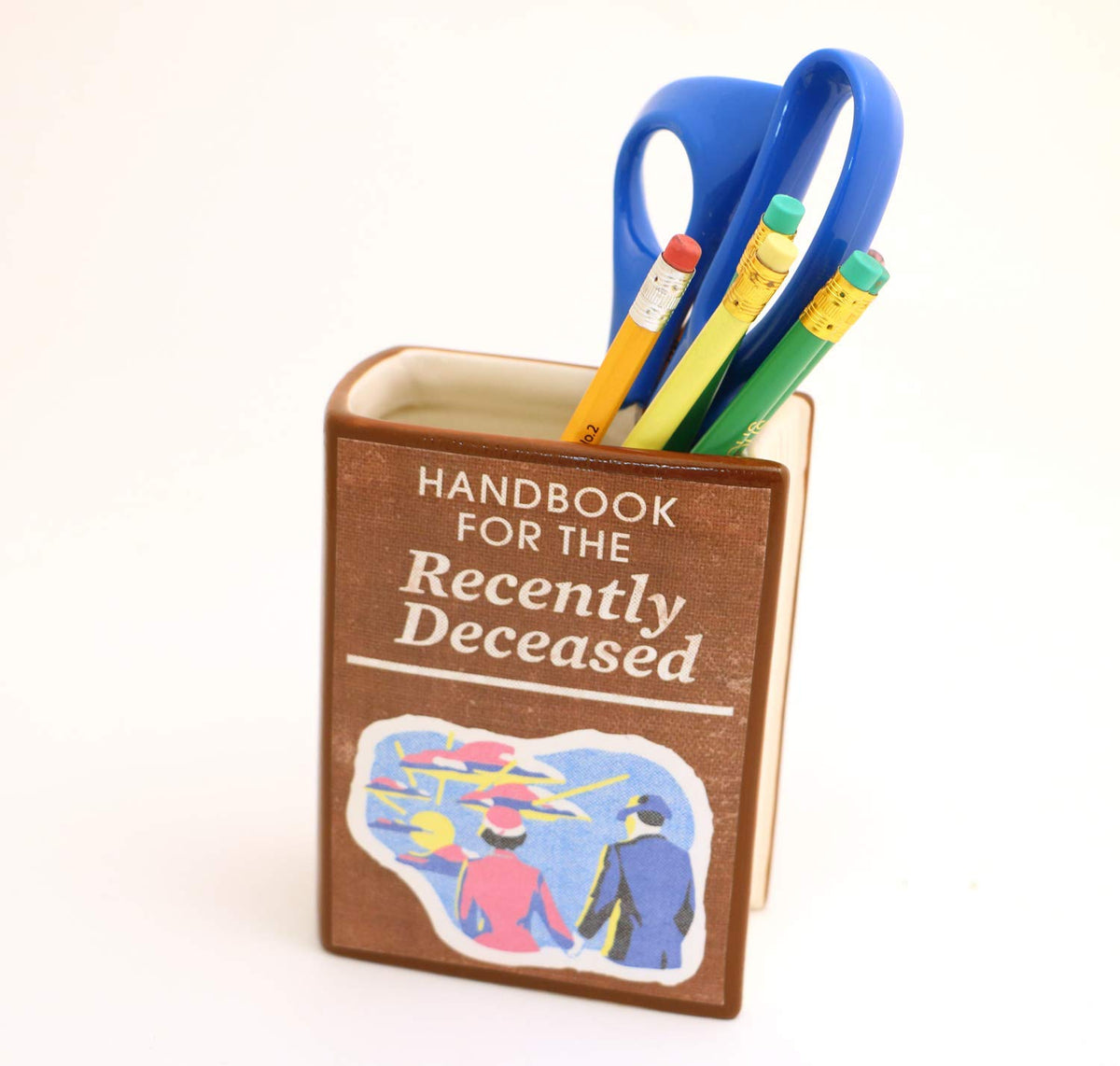 Handbook for the Recently Deceased pencil holder book vase