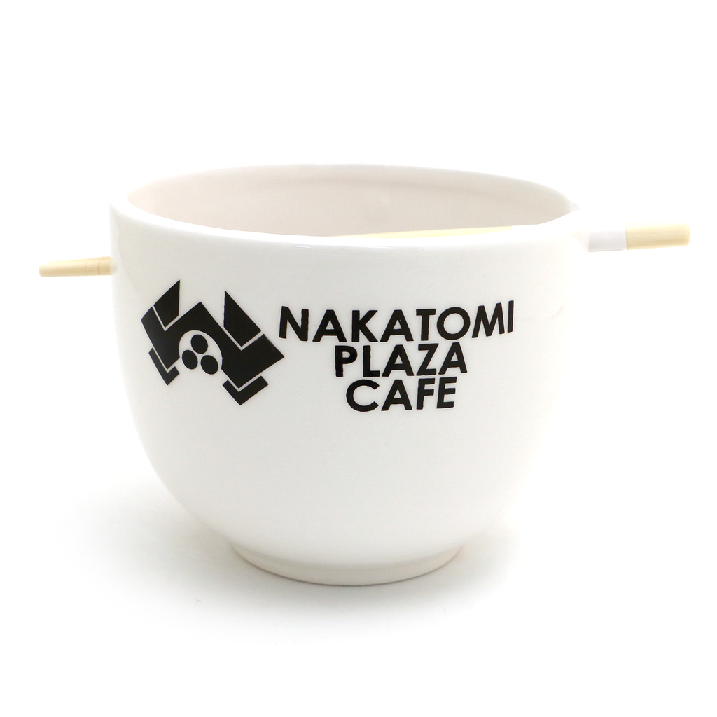 Nakatomi Plaza Cafe chopstick bowl, noodle bowl, Die Hard bowl with chopsticks