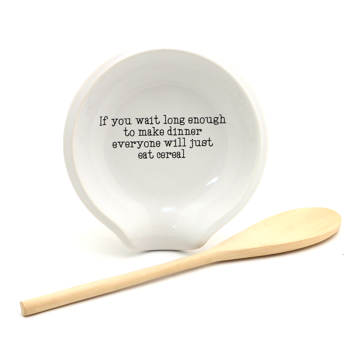 Ceramic Spoon Rest, Cereal for Dinner, Funny Gift, Spoonrest for Kitchen 