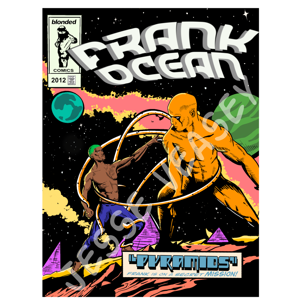 Frank Ocean Print, faux comic book cover art by Jesse Veasey