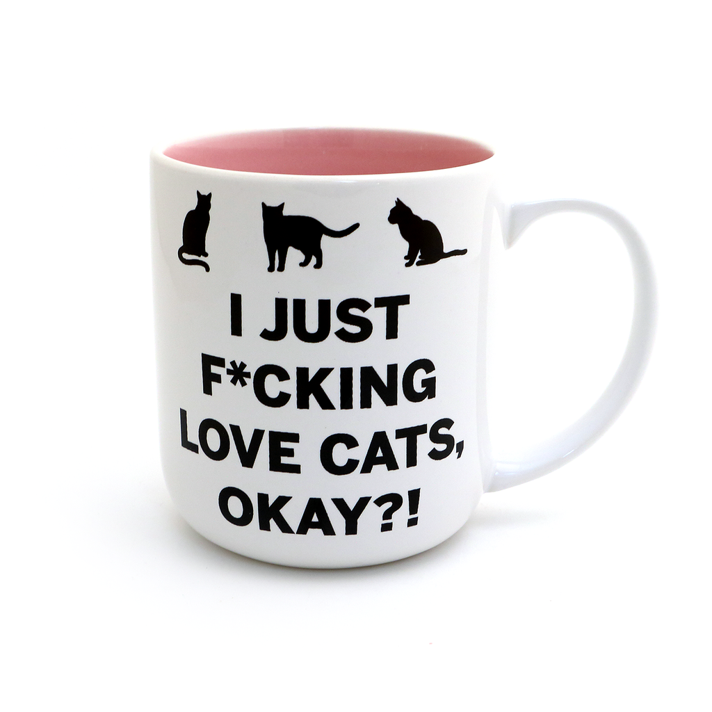 I just f*ing love cats mug, cat lover, crazy cat lady mug