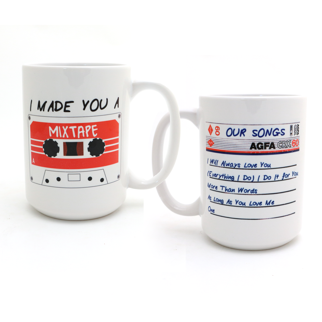 Personalized mug- I made you a mix tape - Valentine's Day gift