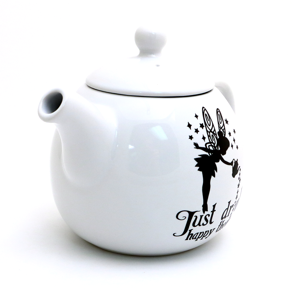 Drink Happy Thoughts Small Round Teapot
