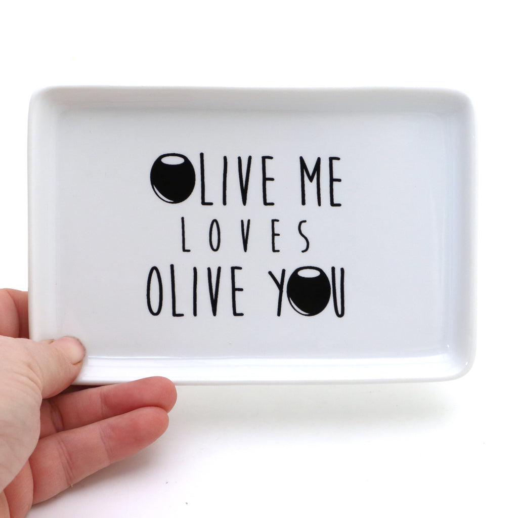 Olive oil dipping dish, Olive Me Loves Olive You, olive dish