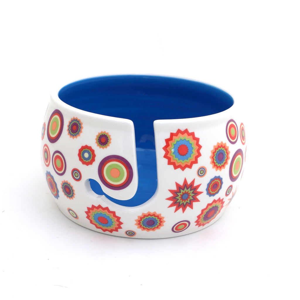 Ceramic yarn bowl, contemporary Pop, multicolored, LIMITED EDITION