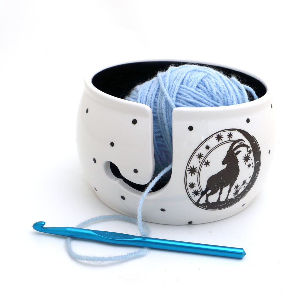 Capricorn Yarn Bowl, Zodiac Birthday gift, Knitting and crochet