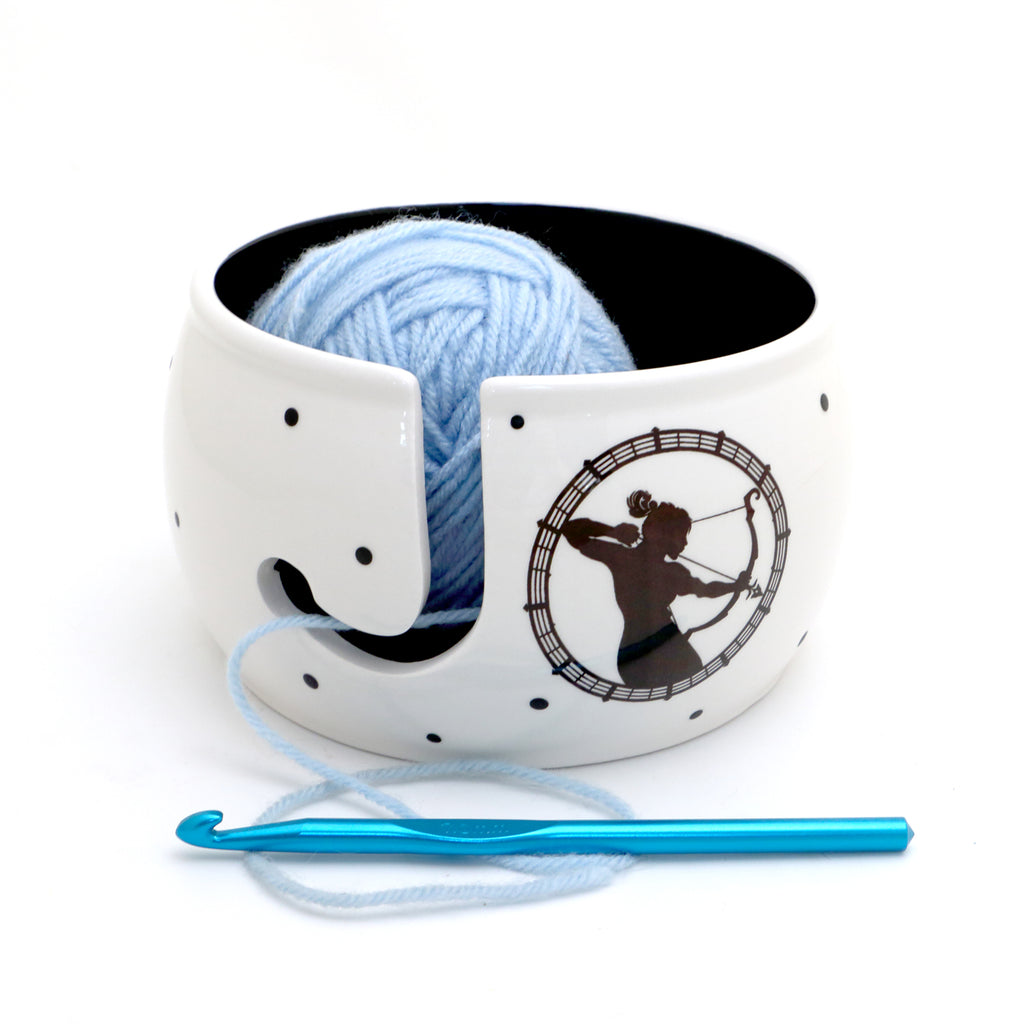 Sagittarius Yarn Bowl, Zodiac Birthday gift, Knitting and crochet
