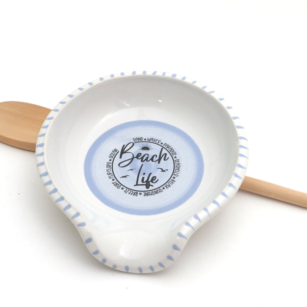 Beach Life Spoon rest, hostess gift, nautical ocean beach decor