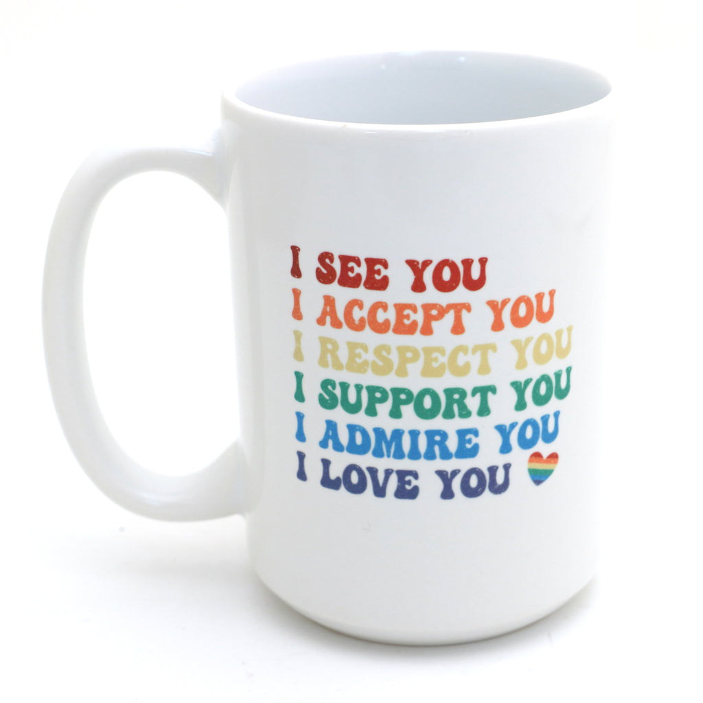 Pride mug, Equality Books, LGBTQ support, ally mug, 15 oz.