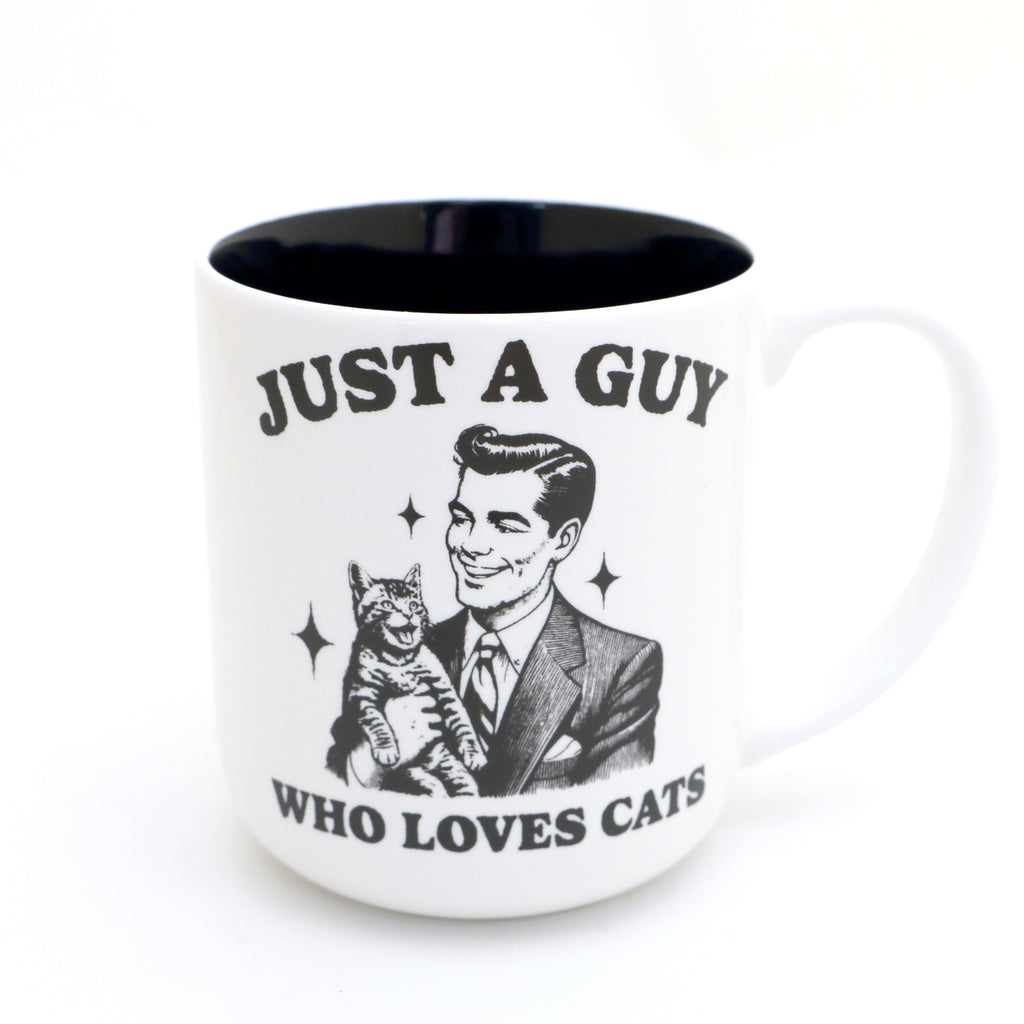 Just a Guy Who Loves Cats mug, Cat Dad, men and cats