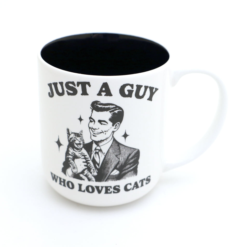 Just a Guy Who Loves Cats mug, Cat Dad, men and cats
