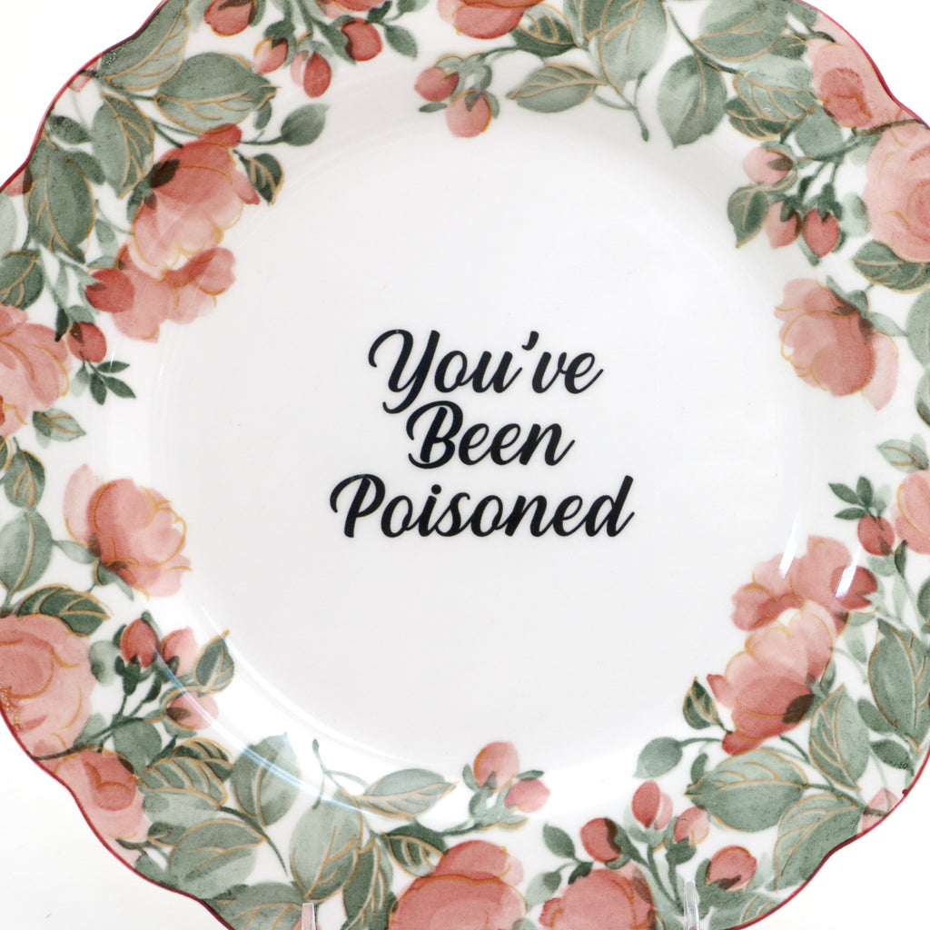 You've Been Poisoned, Funny plate, vintage upcycled