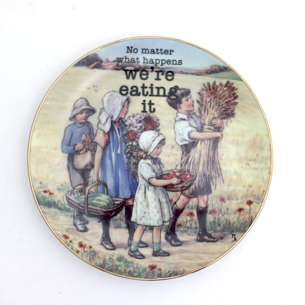 We're Eating It, vintage plate,  Dirty Dishes Collection