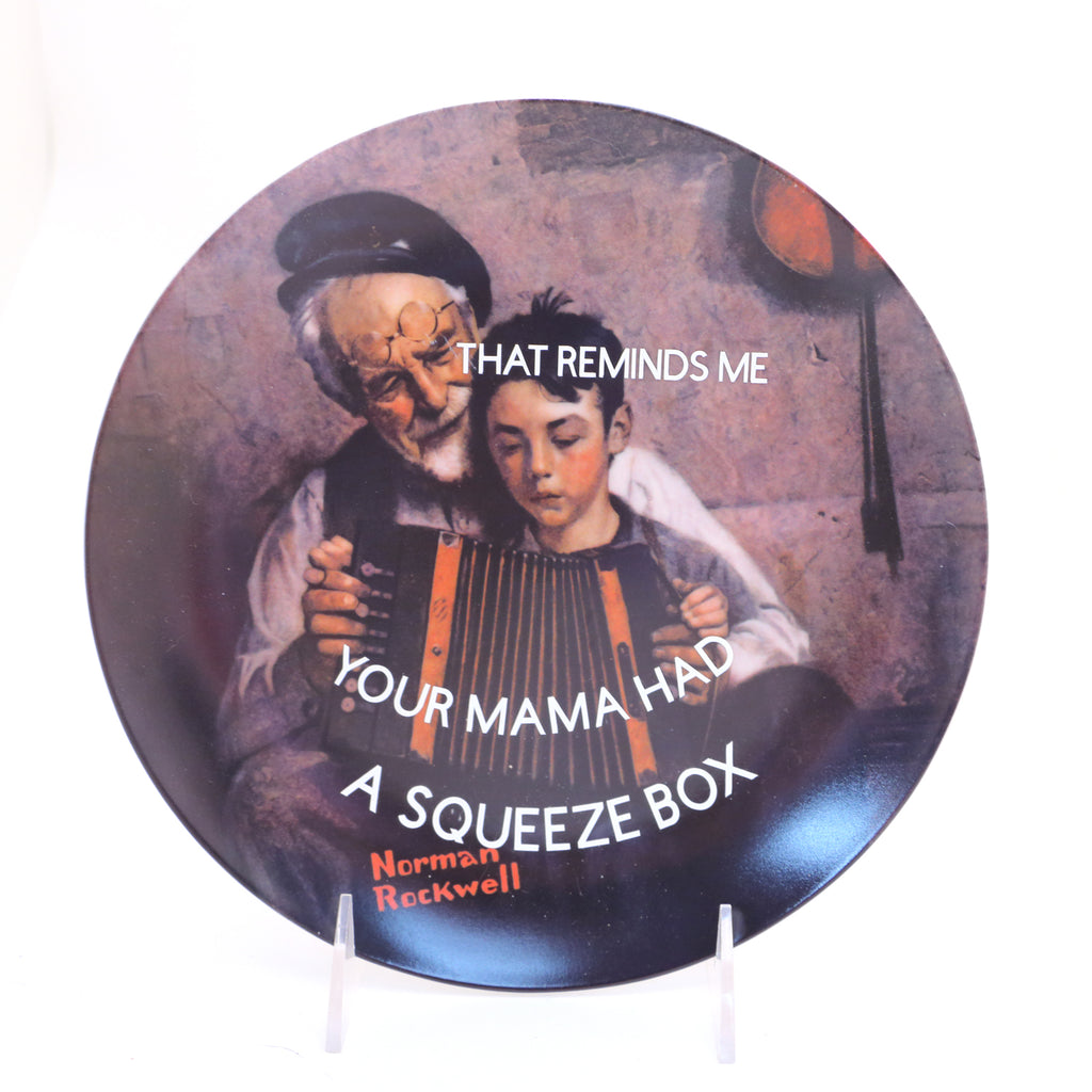 Your Momma Had a Squeezebox, Dirty Dishes Collection, upcycled vintage plates