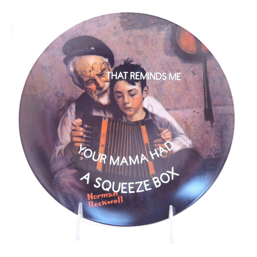 Your Momma Had a Squeezebox, Dirty Dishes Collection, upcycled vintage plates