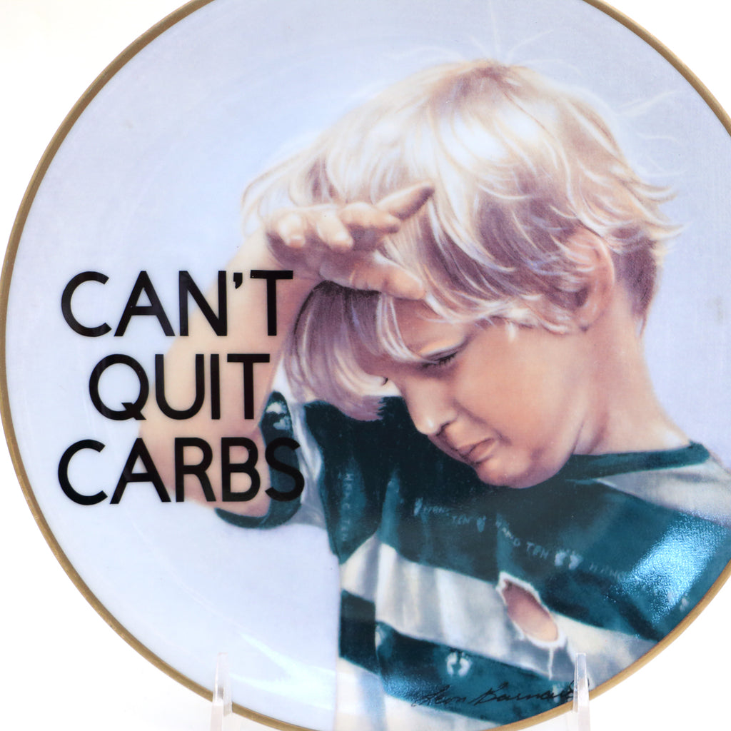 Can't Quit Carbs, Dirty Dishes Collection, upcycled vintage plates