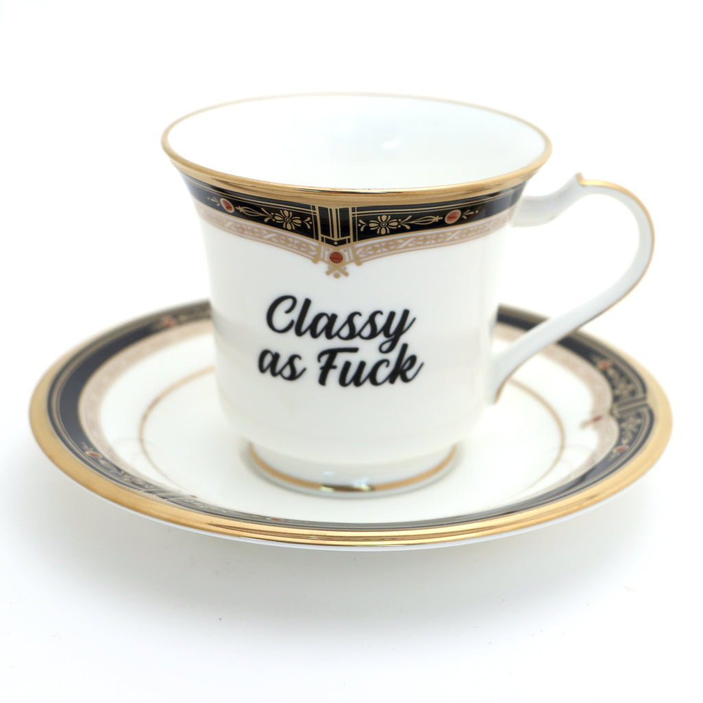 Vintage tea cup and saucer set, Classy AF, vulgar, sassy, mature language, Noritake