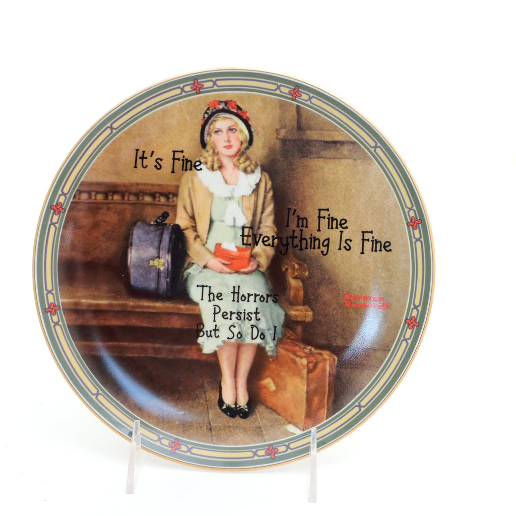 I'm Fine, vintage plate,  Dirty Dishes Collection