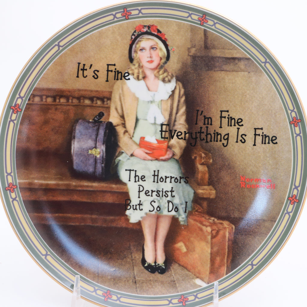 I'm Fine, vintage plate,  Dirty Dishes Collection