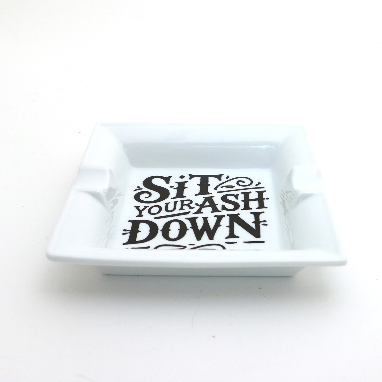 Ceramic Ashtray, Sit Your Ash Down, Gift for smoker – LennyMud