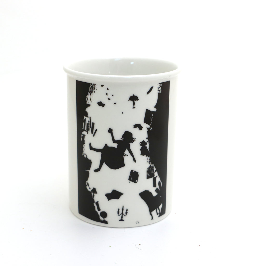 Alice in Wonderland Through the Looking Glass small vase, pencil cup, brush holder