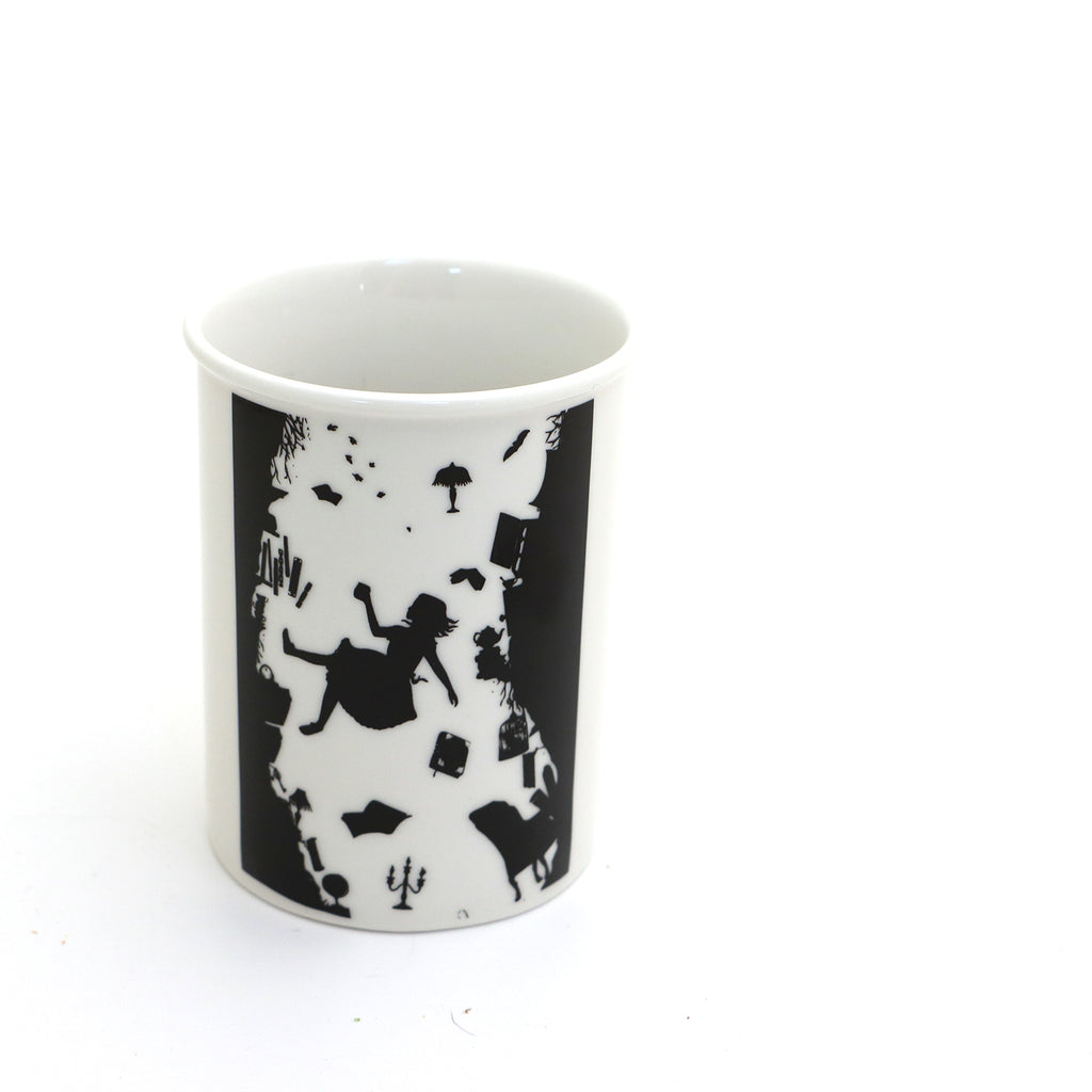 Alice in Wonderland Through the Looking Glass small vase, pencil cup, brush holder
