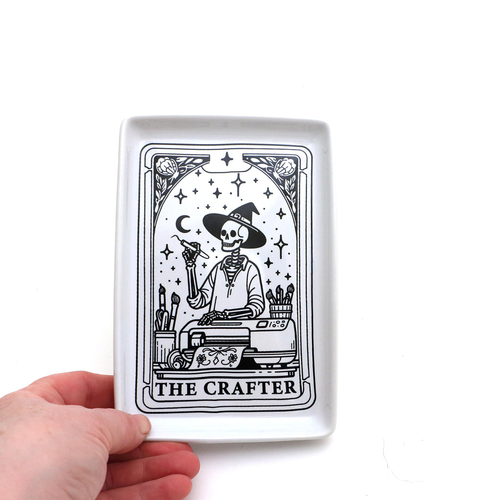 Tarot card dish,The Crafter,  gift for artist, maker, craft lover