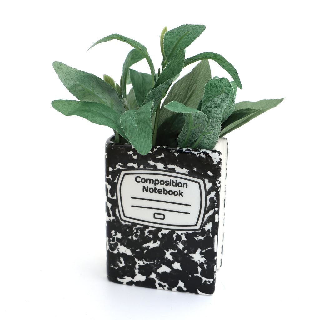 Book vase, composition notebook, planter or pencil holder