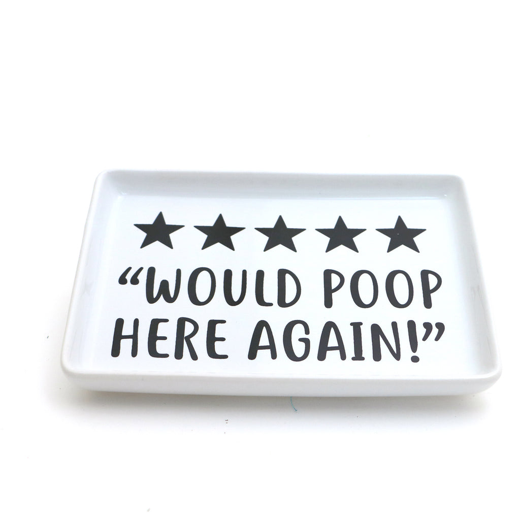 Poop Review soap dish, funny tray, bathroom decor, novelty gift