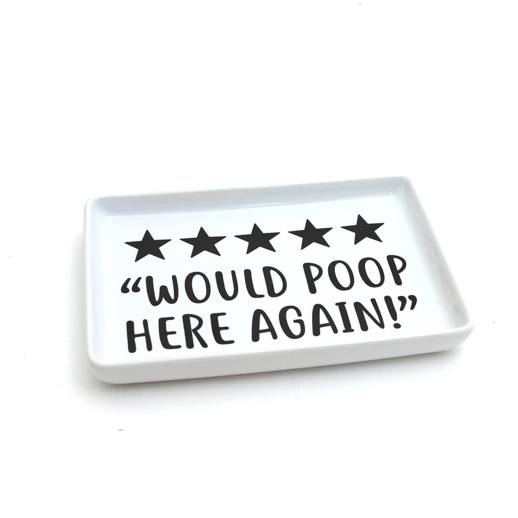 Poop Review soap dish, funny tray, bathroom decor, novelty gift