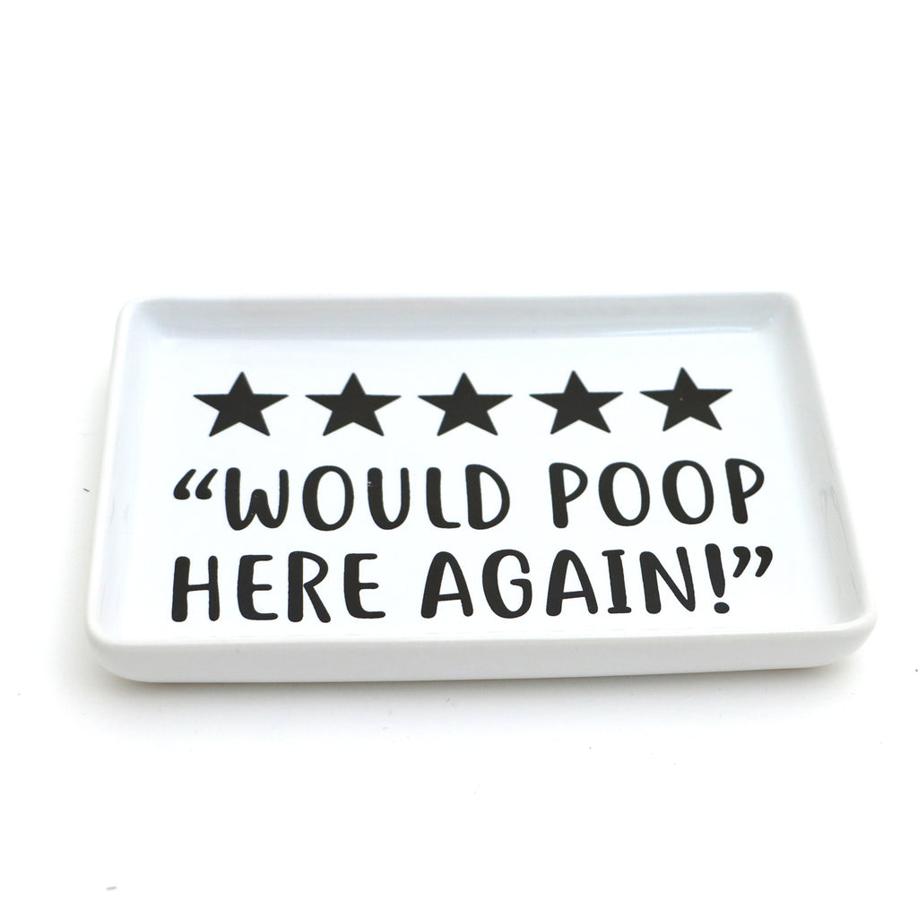 Poop Review soap dish, funny tray, bathroom decor, novelty gift