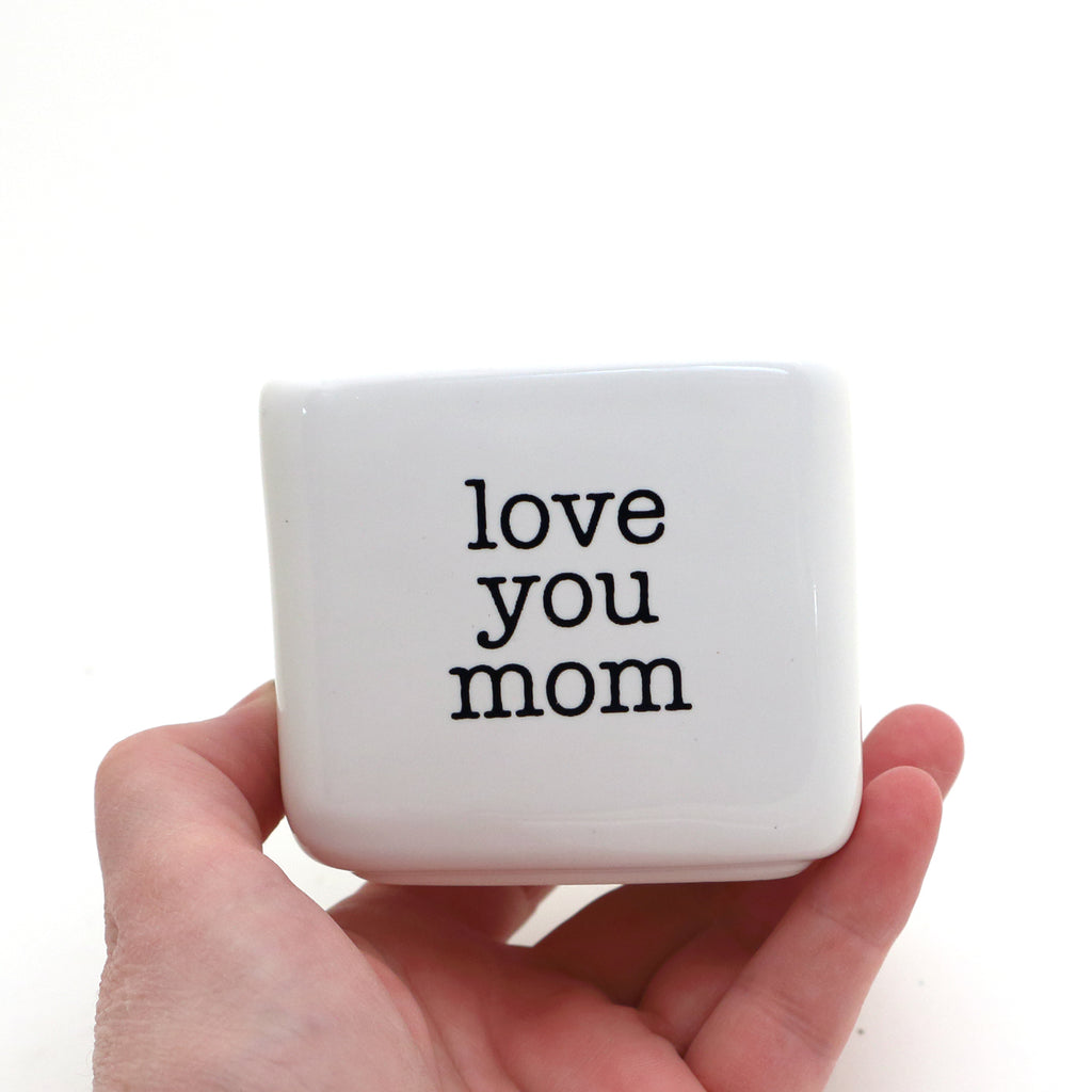 Love you mom, mini planter or succulent pot. Mother's Day gift