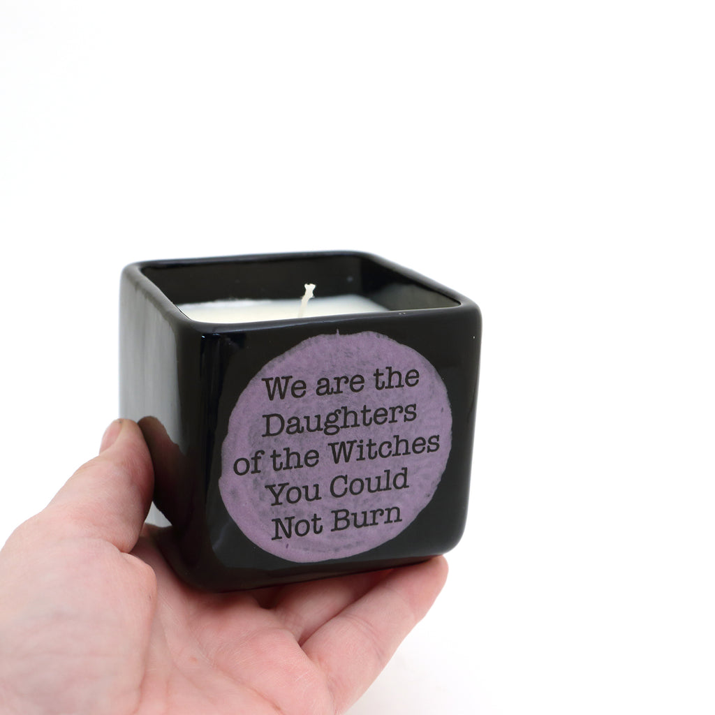 We are the Daughters of Witches scented candle, hand poured soy candle, witchy celestial