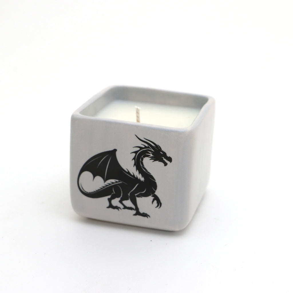 Dragon candle,  unscented candle, hand poured soy candle, Fantasy gift