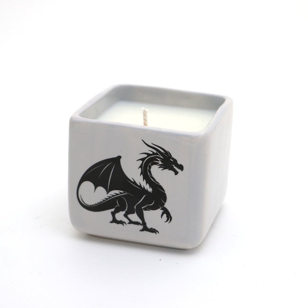 Dragon candle,  unscented candle, hand poured soy candle, Fantasy gift
