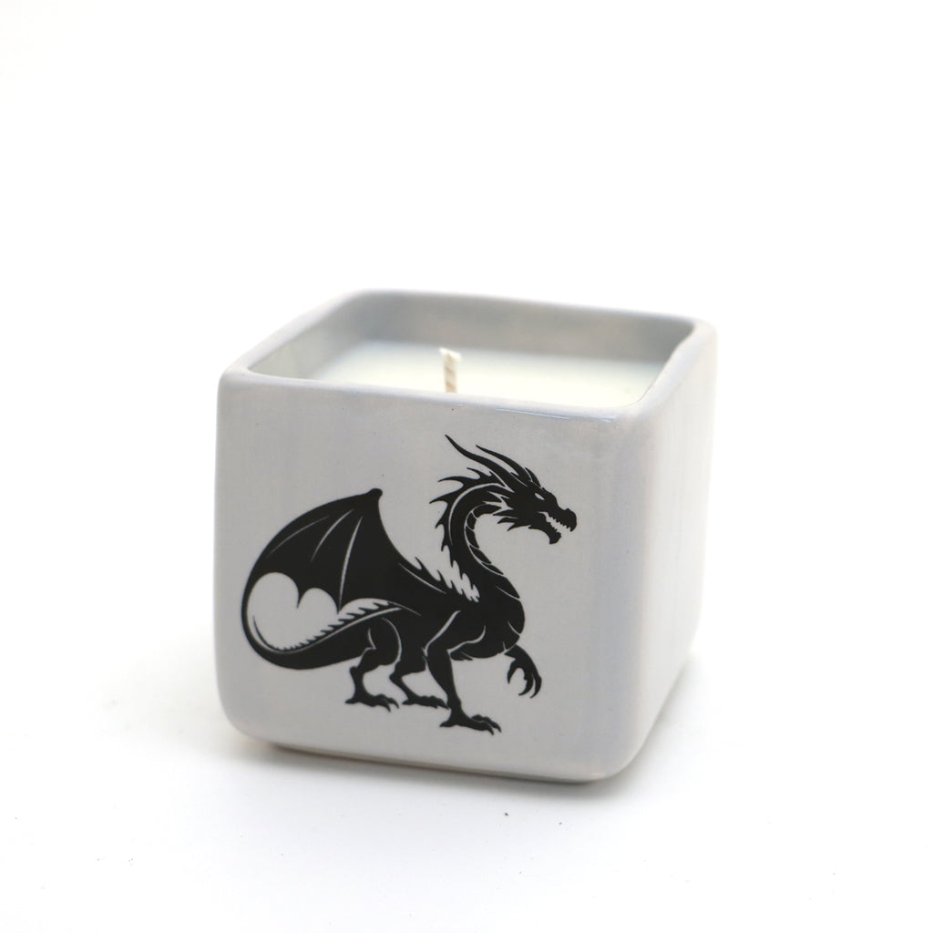 Dragon candle,  unscented candle, hand poured soy candle, Fantasy gift