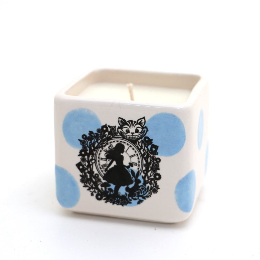 Alice in Wonderland unscented candle, hand poured soy candle
