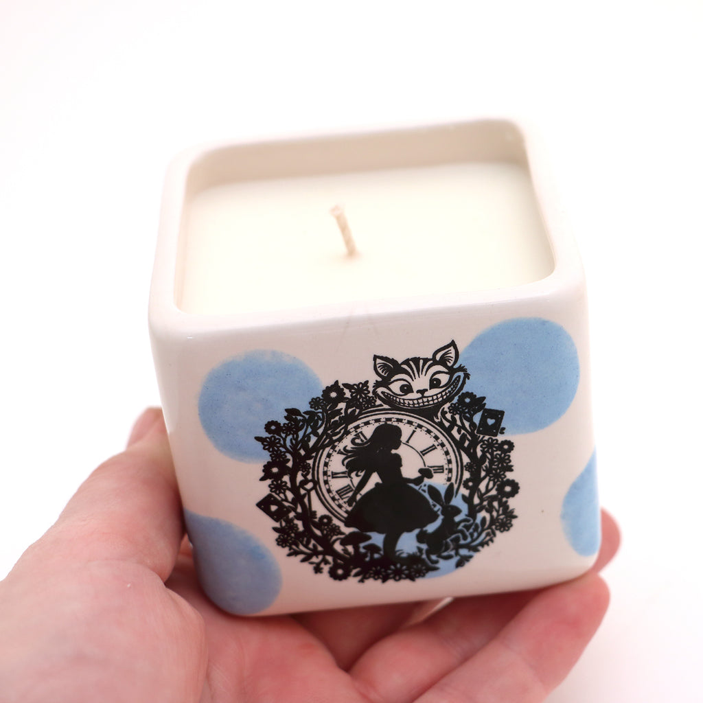 Alice in Wonderland unscented candle, hand poured soy candle