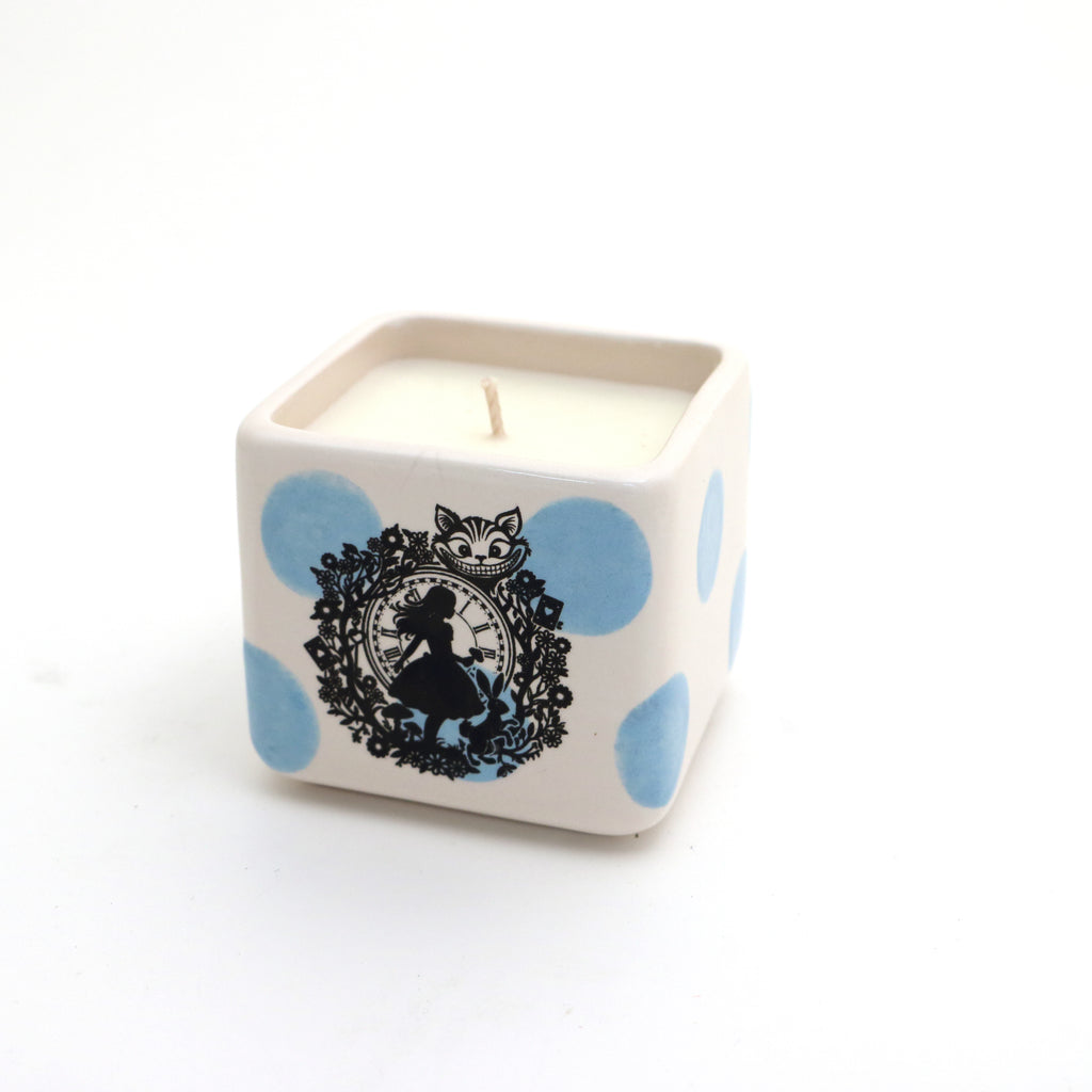 Alice in Wonderland unscented candle, hand poured soy candle