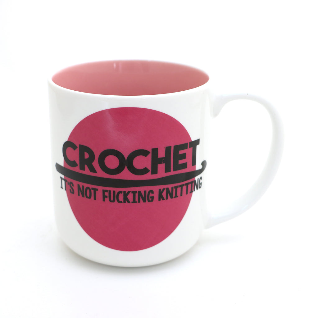 Crochet mug, Not F'n  knitting, mature language, funny mug for someone who crochets