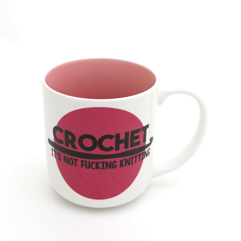 Crochet mug, Not F'n  knitting, mature language, funny mug for someone who crochets