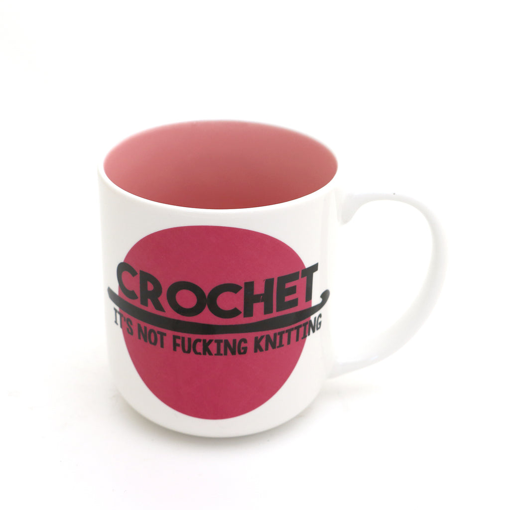 Crochet mug, Not F'n  knitting, mature language, funny mug for someone who crochets