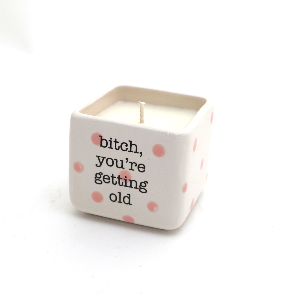 Birthday unscented candle, hand poured soy candle, milestone birthday