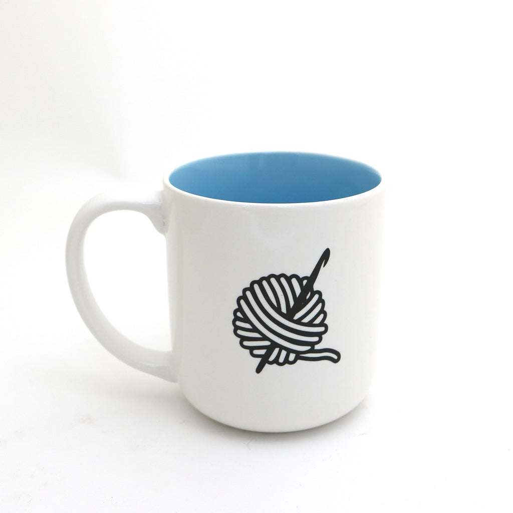 Crochet mug ,Crochet More Worry Less, gift for maker